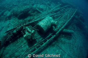 A view of the wreck of the 'Alice G', Tobermory, Ontario by David Gilchrist 